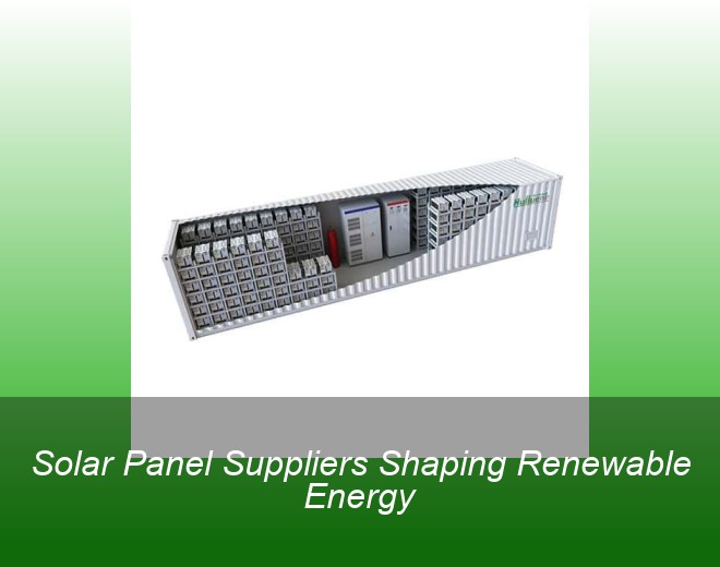 Solar Panel Suppliers Shaping Renewable Energy